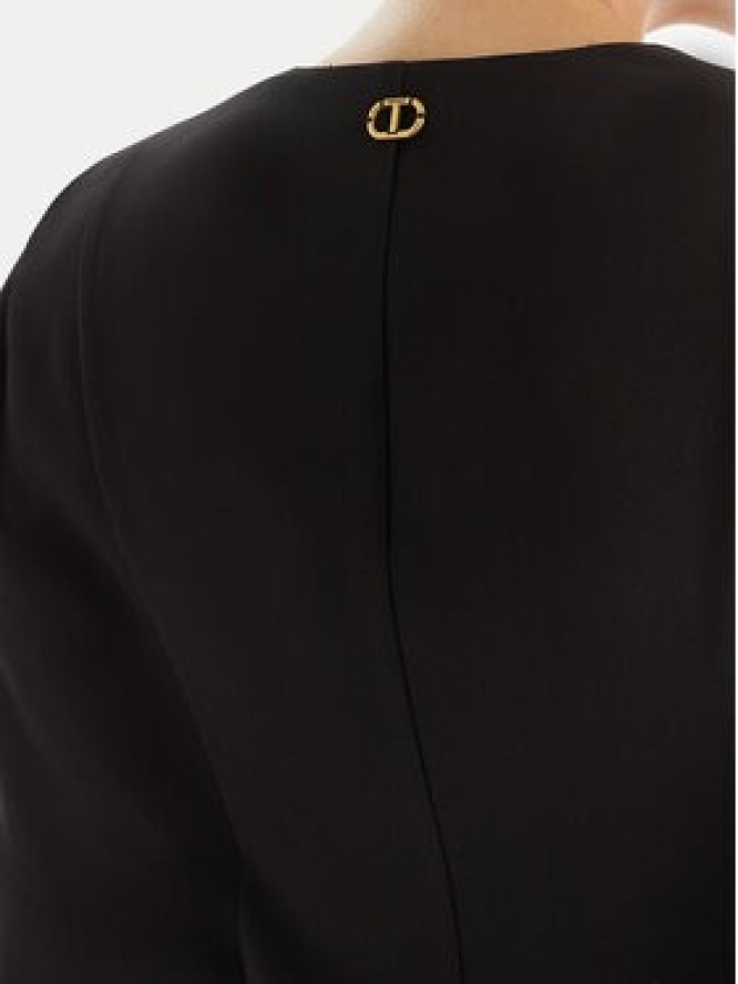TWINSET Sukienka koktajlowa 252TT2402 Czarny Regular Fit