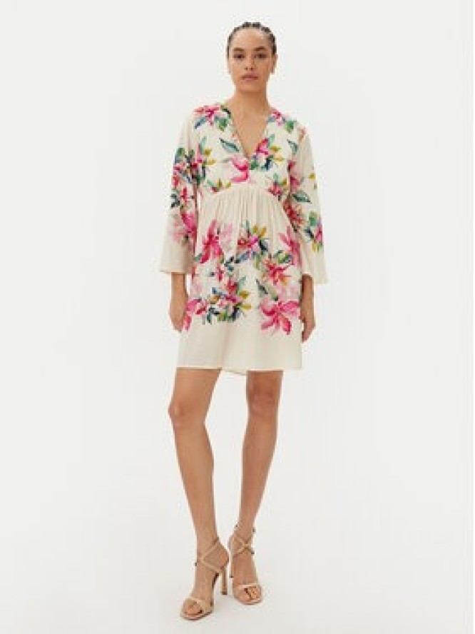 TWINSET Sukienka letnia 251LB2UBB Écru Regular Fit