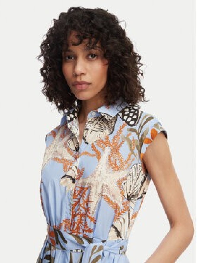 Marella Sukienka koszulowa Padana 2613221202 Błękitny Regular Fit