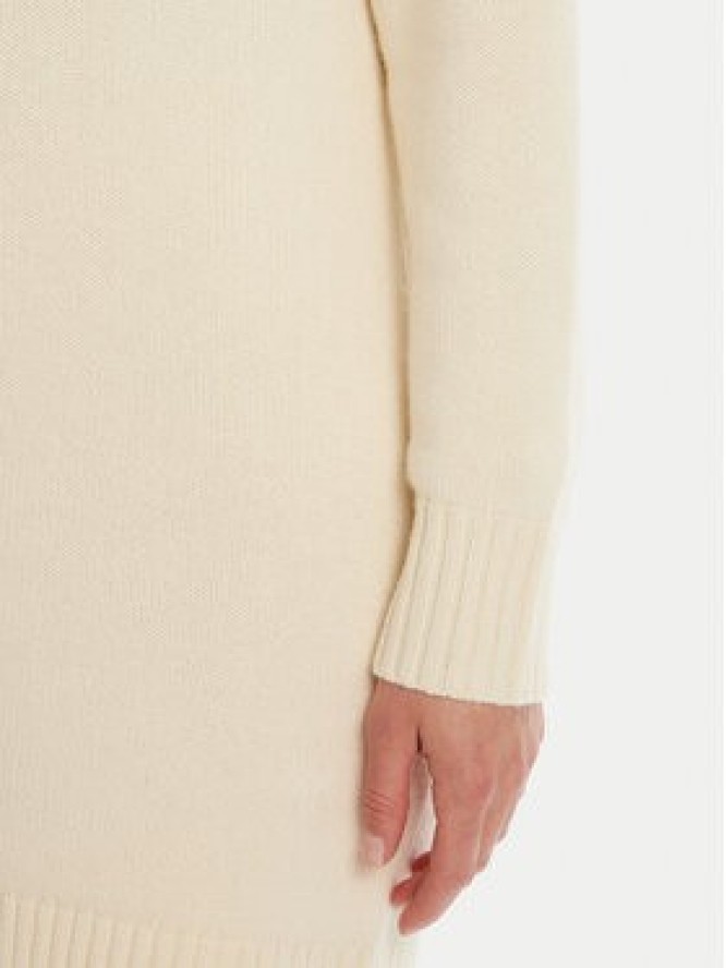 Polo Ralph Lauren Sukienka dzianinowa 211A91143003 Biały Slim Fit