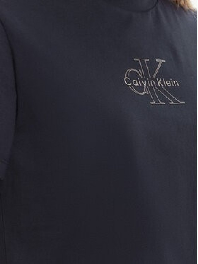 Calvin Klein Jeans T-Shirt Classic Monologo LV047D873G Granatowy Regular Fit
