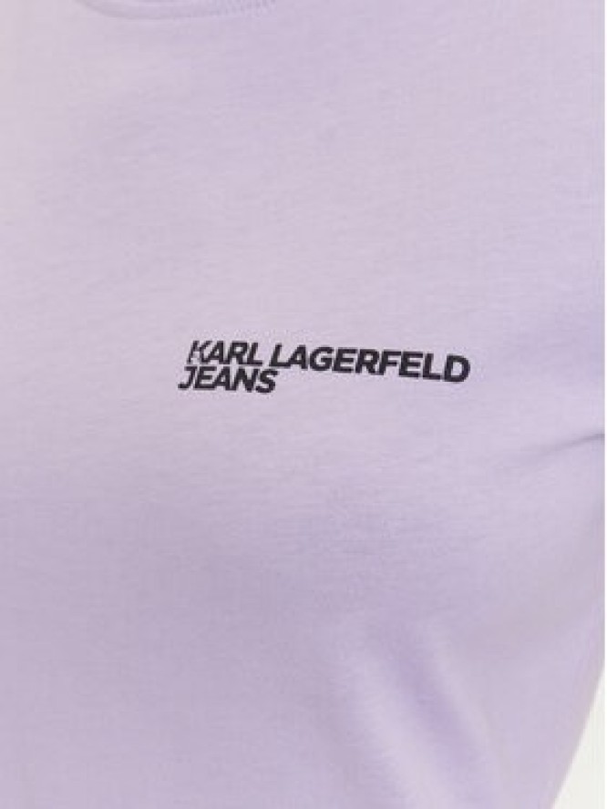 Karl Lagerfeld Jeans T-Shirt A1W17004 Fioletowy Slim Fit