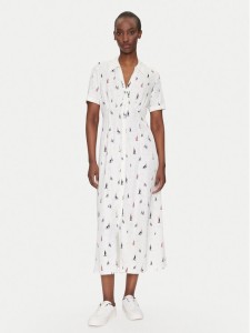 Tommy Hilfiger Sukienka koszulowa WW0WW44668 Biały Regular Fit