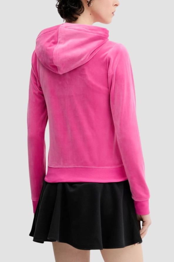 JUICY COUTURE Różowa bluza damska Robertson Hoodie, Rozmiar L