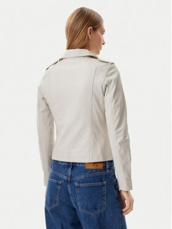 Mustang Kurtka skórzana Softy 310-24-065 Beżowy Regular Fit