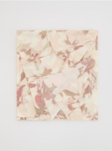 Wzorzysty szal z wiskozą - wielobarwny