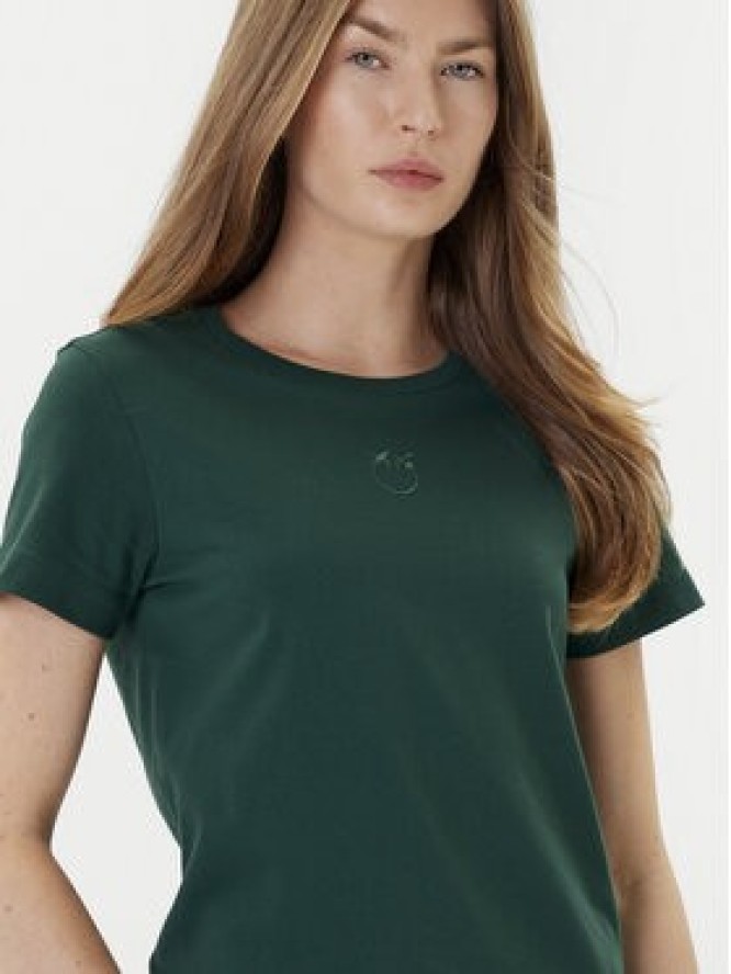 PINKO T-Shirt Bussolotto 100355 A2RD Zielony Regular Fit