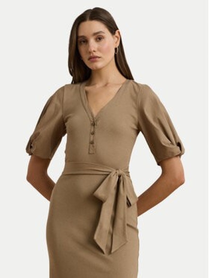 LAUREN RALPH LAUREN Sukienka codzienna 250964070002 Beżowy Slim Fit