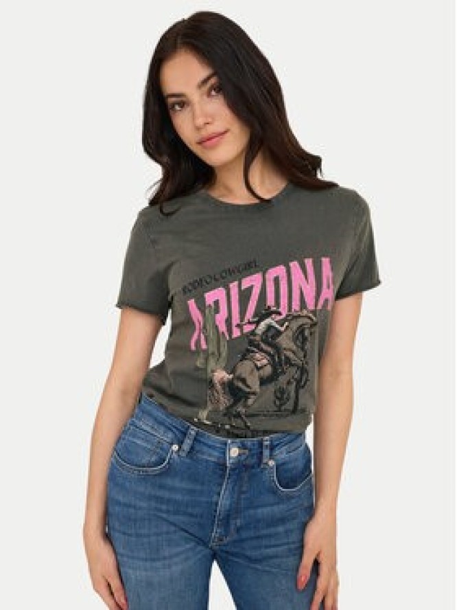 ONLY T-Shirt Lucy 15215721 Szary Regular Fit