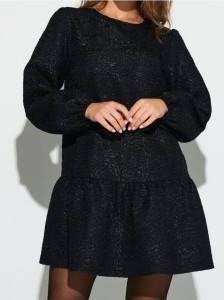 Sukienka mini babydoll - czarny