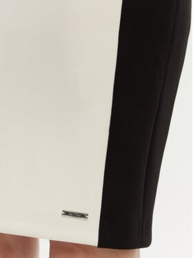 Calvin Klein Sukienka koktajlowa K20K208161 Écru Slim Fit