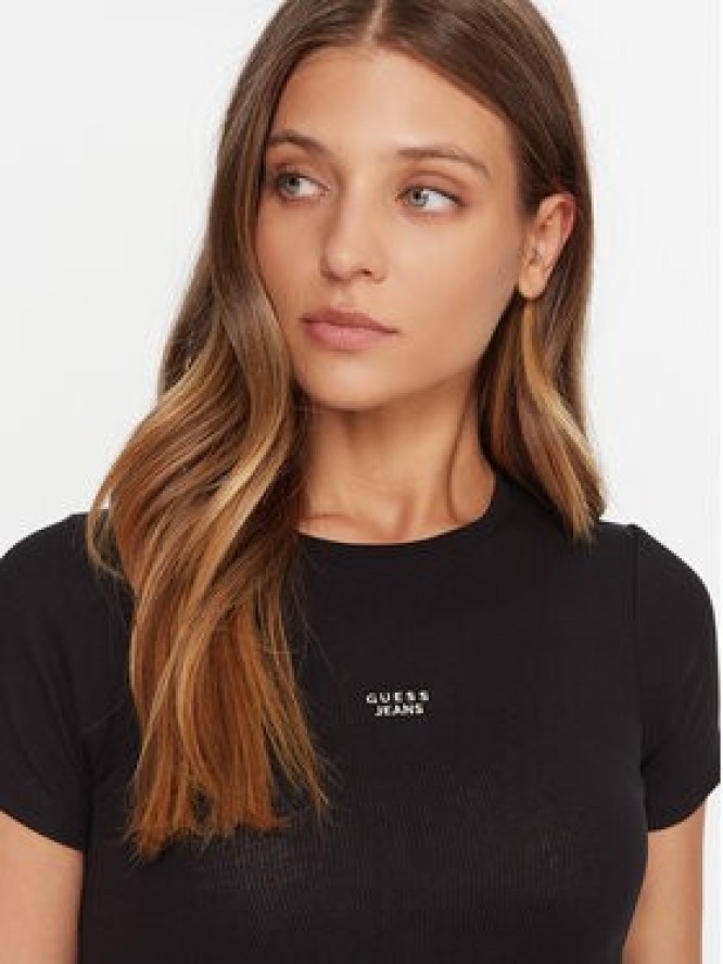 Guess Jeans T-Shirt W5BP45 KA0H1 Czarny Slim Fit