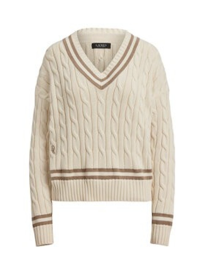 LAUREN RALPH LAUREN Sweter 200979662003 Écru Relaxed Fit