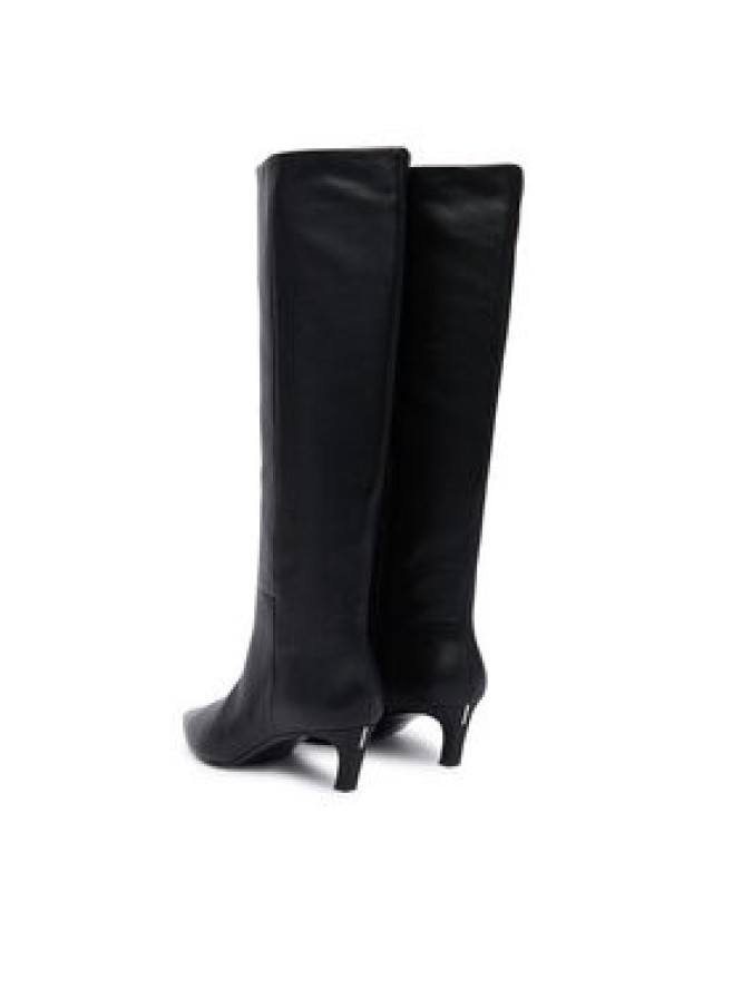 Calvin Klein Kozaki Ess Kitten Heel Long Boots HW0HW02690 Czarny