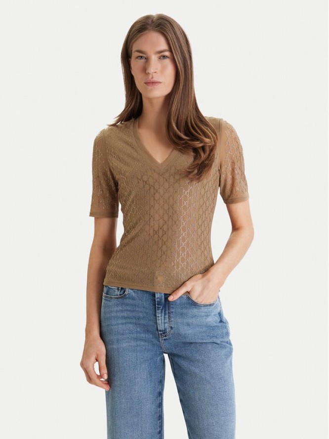 Marciano Guess T-Shirt 5RGP22 6311A Beżowy Regular Fit