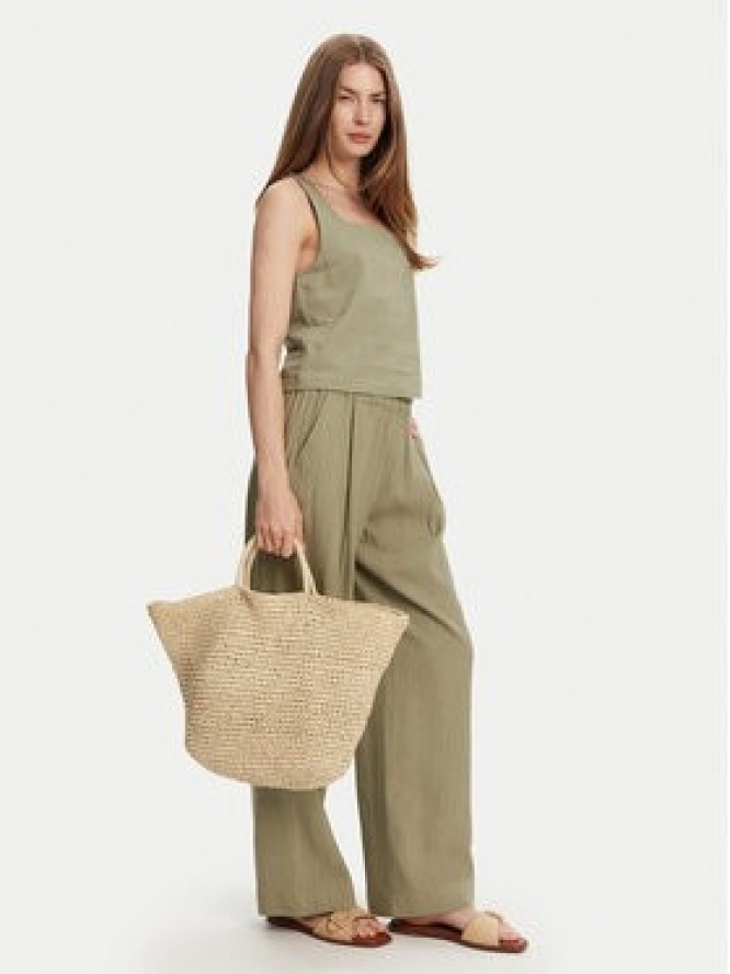 Marella Spodnie materiałowe Fred 2513131085 Zielony Wide Leg