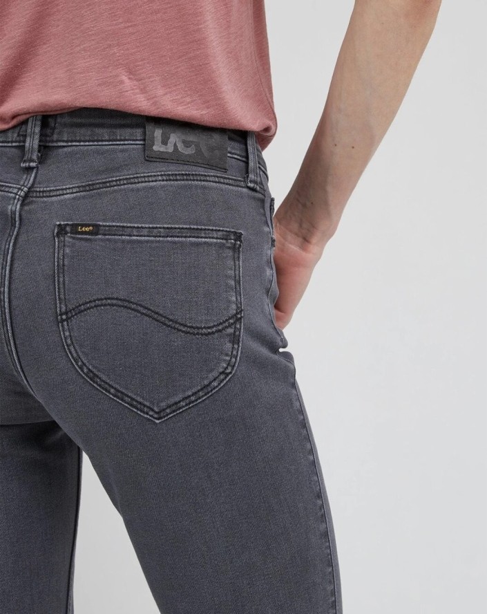 LEE MARION STRAIGHT DAMSKIE SPODNIE JEANSOWE MOODY GREY L301ODD42