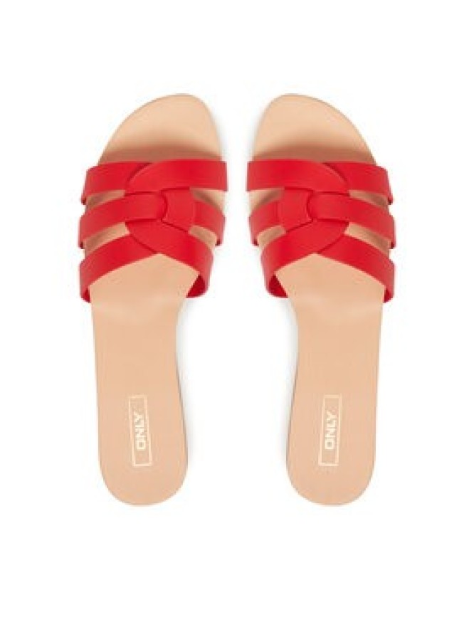 ONLY Shoes Klapki Onlfeli 4 15319426 Czerwony