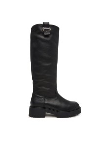 Calvin Klein Kozaki Chunky High Boot Lth Hdw HW0HW03201 Czarny