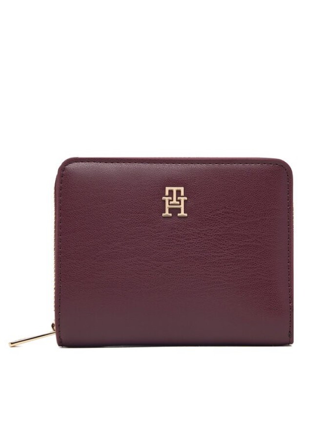 Tommy Hilfiger Portfel Th Icon Med Za Flap AW0AW17742 Bordowy