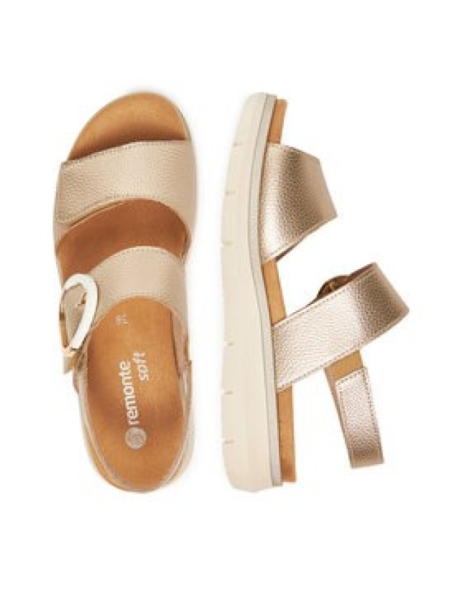 Remonte Sandały D2K50-90 Złoty