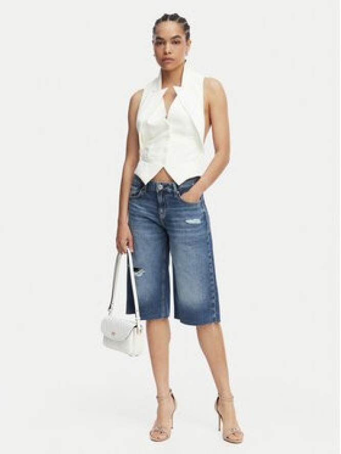 Guess Bermudy W6GD91 D0695 Granatowy Baggy Fit