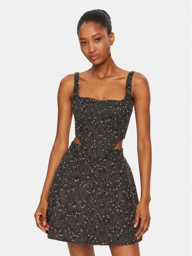 Bardot Top Corset 56865TB3 Czarny Slim Fit