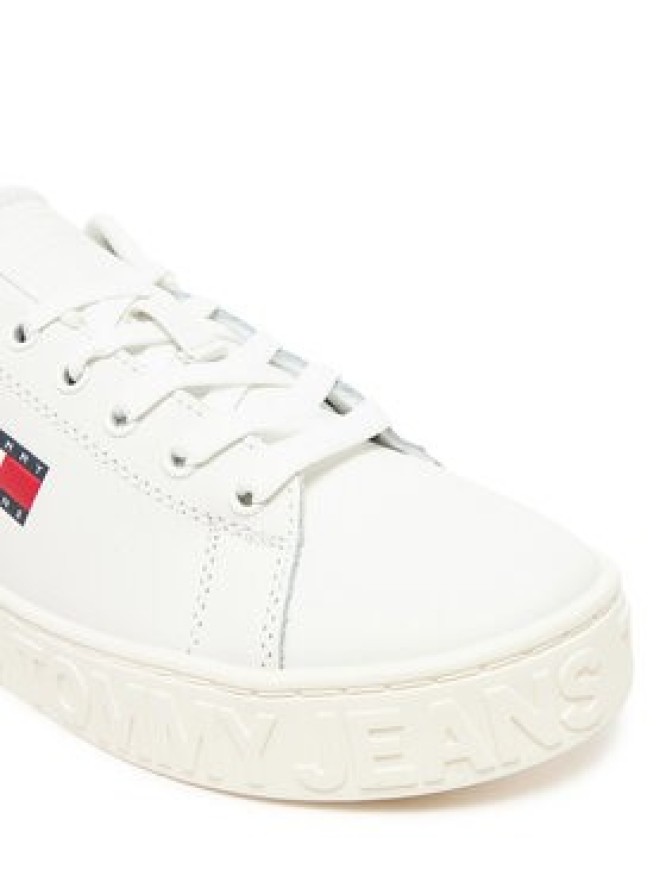 Tommy Jeans Sneakersy Tjw Logo Outsole Sneaker Ess EN0EN02703 Écru