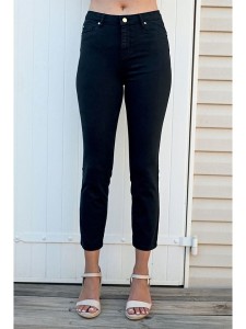 Bleu d'Azur Dżinsy "Paula" w kolorze czarnym rozmiar: 50