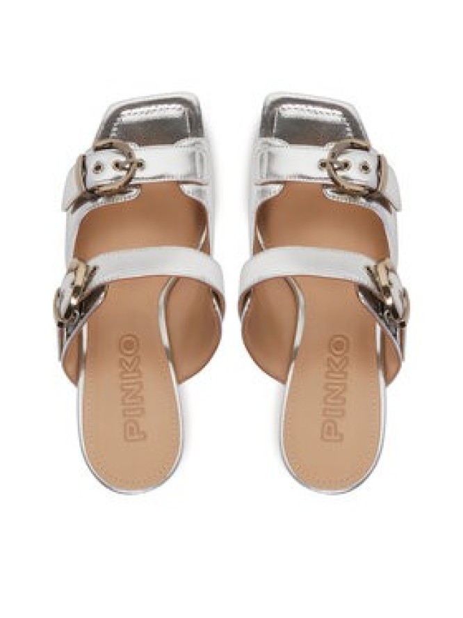 PINKO Klapki Lisa 13 SD0309 P049 Srebrny