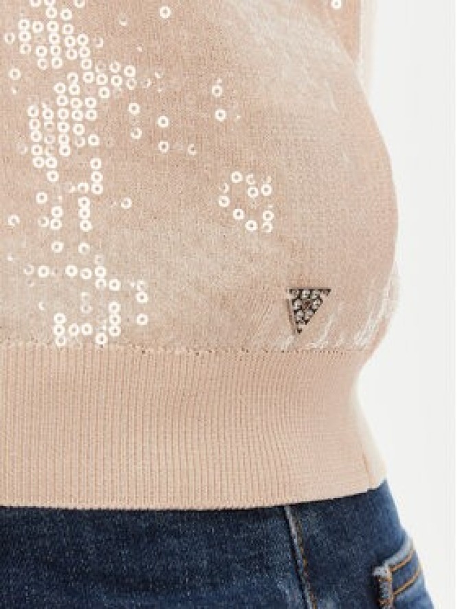 Guess Sweter W5YR21 Z3E70 Beżowy Regular Fit
