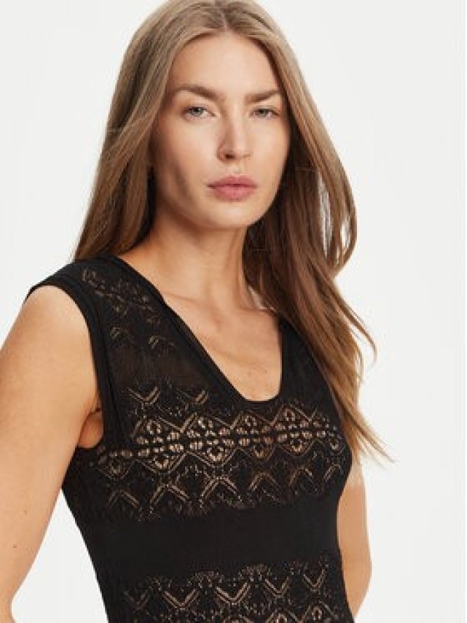TWINSET Sukienka dzianinowa 251TT3210 Czarny Regular Fit