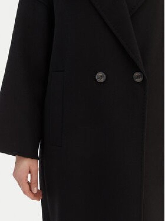 ViCOLO Płaszcz wełniany TF0003 Czarny Regular Fit