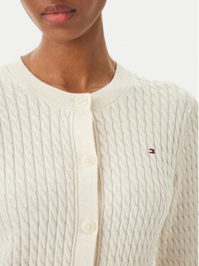 Tommy Hilfiger Kardigan WW0WW43329 Écru Regular Fit
