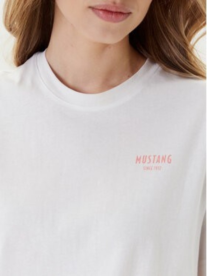 Mustang T-Shirt Floris 1016158 Biały Relaxed Fit