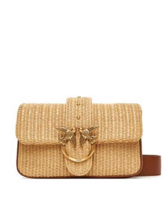 PINKO Torebka Love One Mini Slouchy Fl PE 25 PLTT 104340 A2CF Beżowy