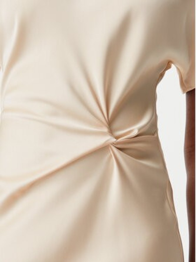 Rinascimento Sukienka wieczorowa CFC0122932003 Beżowy Regular Fit