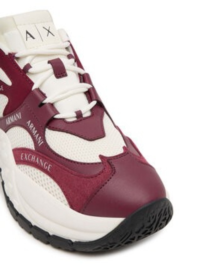 Armani Exchange Sneakersy XDX120 XV708 MZ134 Bordowy