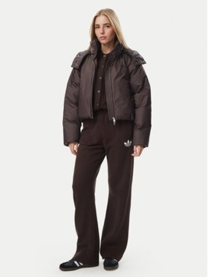 adidas Kurtka zimowa Essentials KR9566 Brązowy ciemny Loose Fit