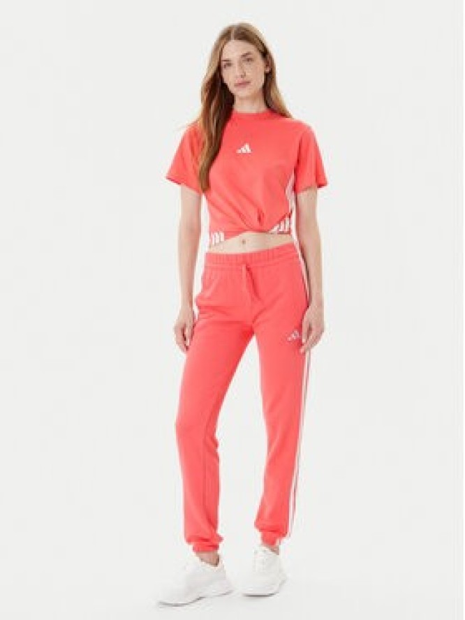 adidas T-Shirt Essentials 3-Stripes KE4377 Koralowy Regular Fit