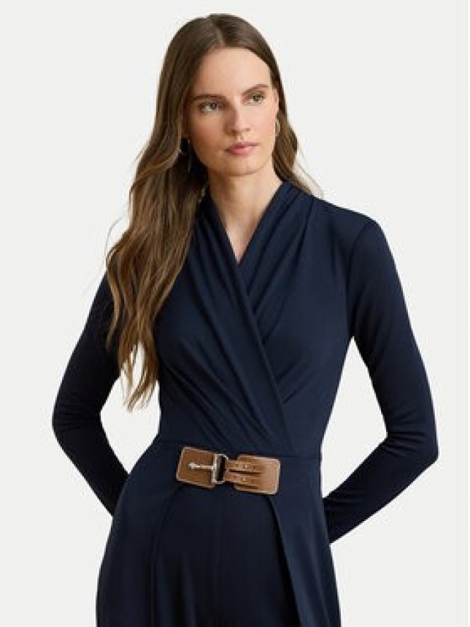 LAUREN RALPH LAUREN Kombinezon 200980218001 Granatowy Wide Leg