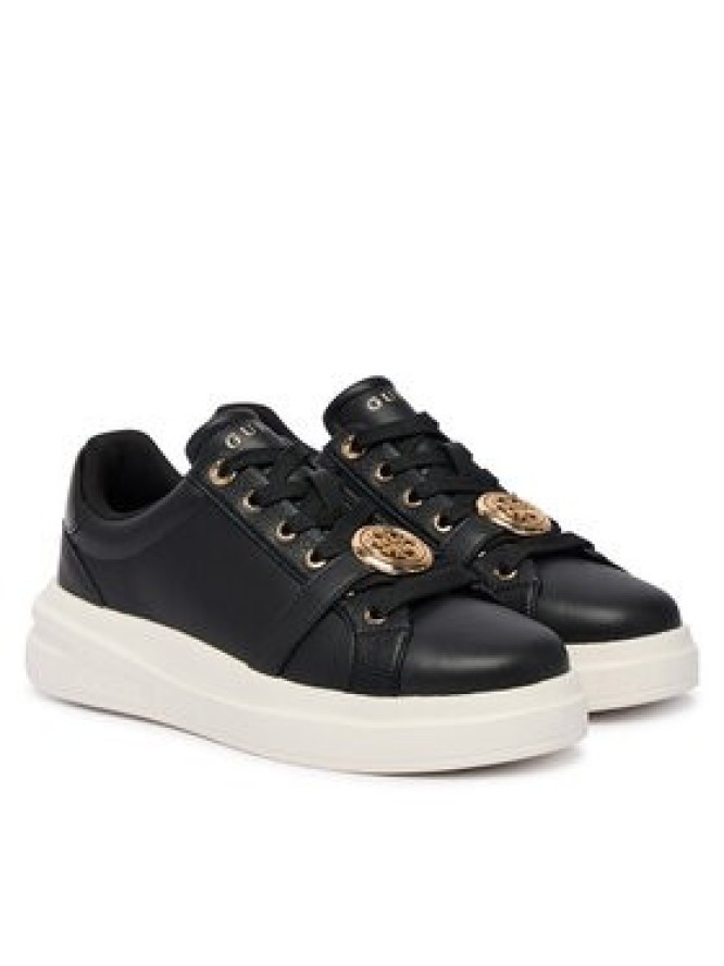 Guess Sneakersy FLFEZO LEA12 Czarny