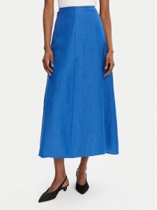 KAOS Spódnica midi RP1MR059 Niebieski Regular Fit