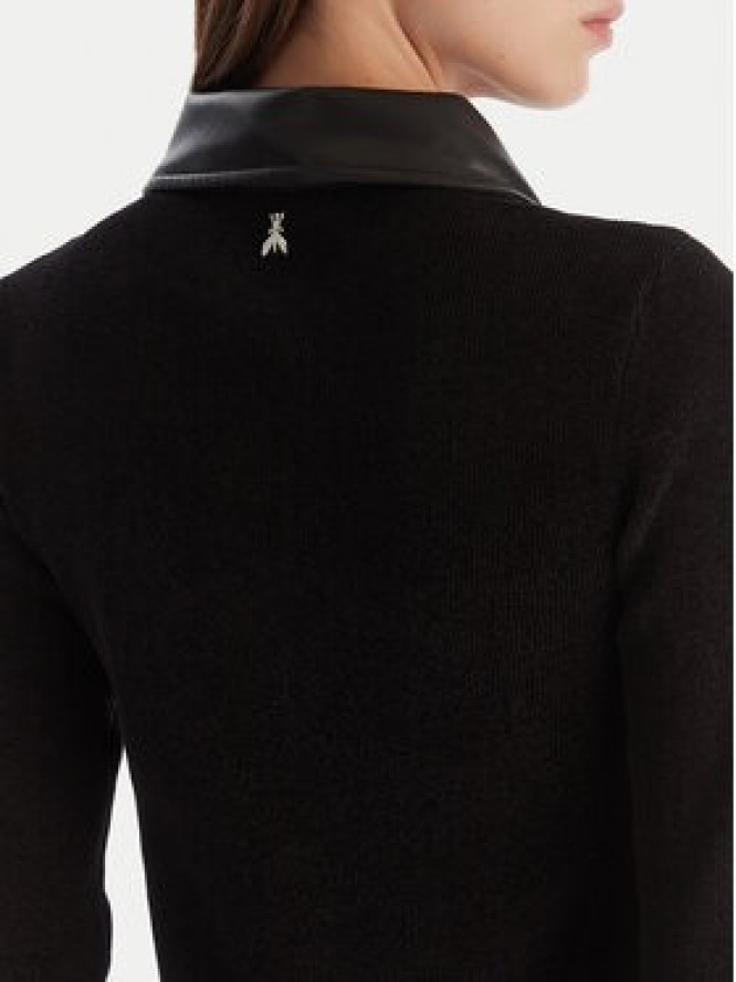 Patrizia Pepe Sukienka dzianinowa 2A2982 K215 Czarny Regular Fit