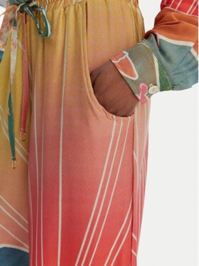 Maaji Spodnie materiałowe Sakura Scenery Ophelia PT1836CPA007 Żółty Relaxed Fit