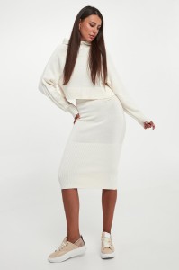 Spódnica midi wełniana ARMANI EXCHANGE