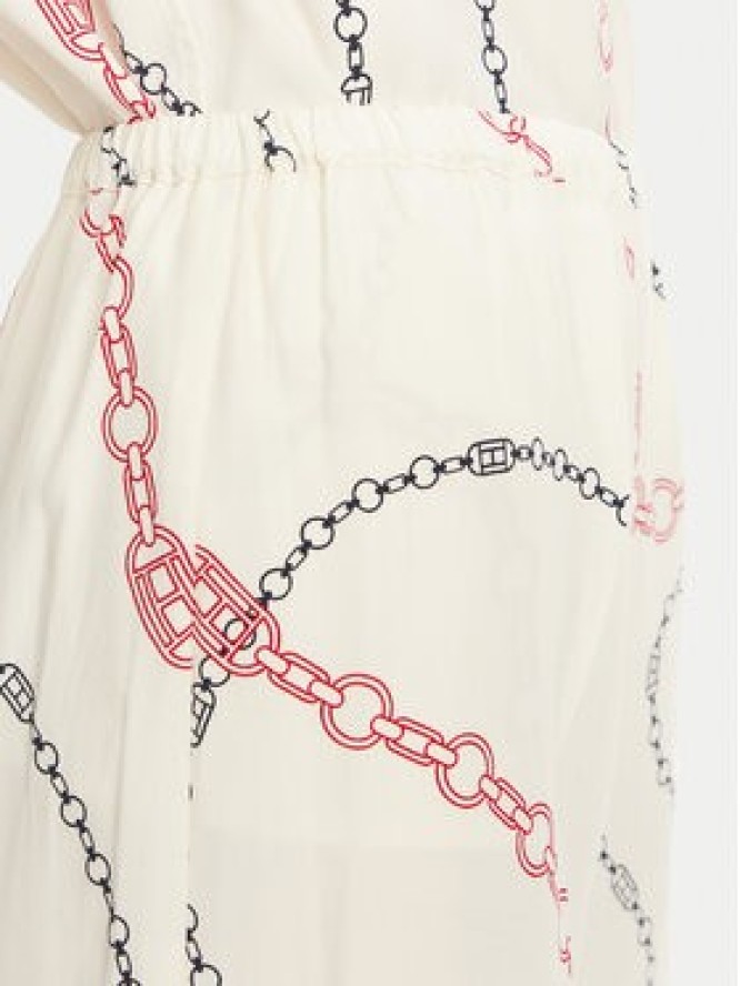 Tommy Hilfiger Spodnie materiałowe Soft Viscose Woven Pants WW0WW44542 Biały Relaxed Fit