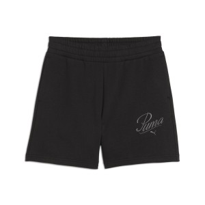 Damskie szorty z wysokim stanem ESS SCRIPT 5" PUMA Black