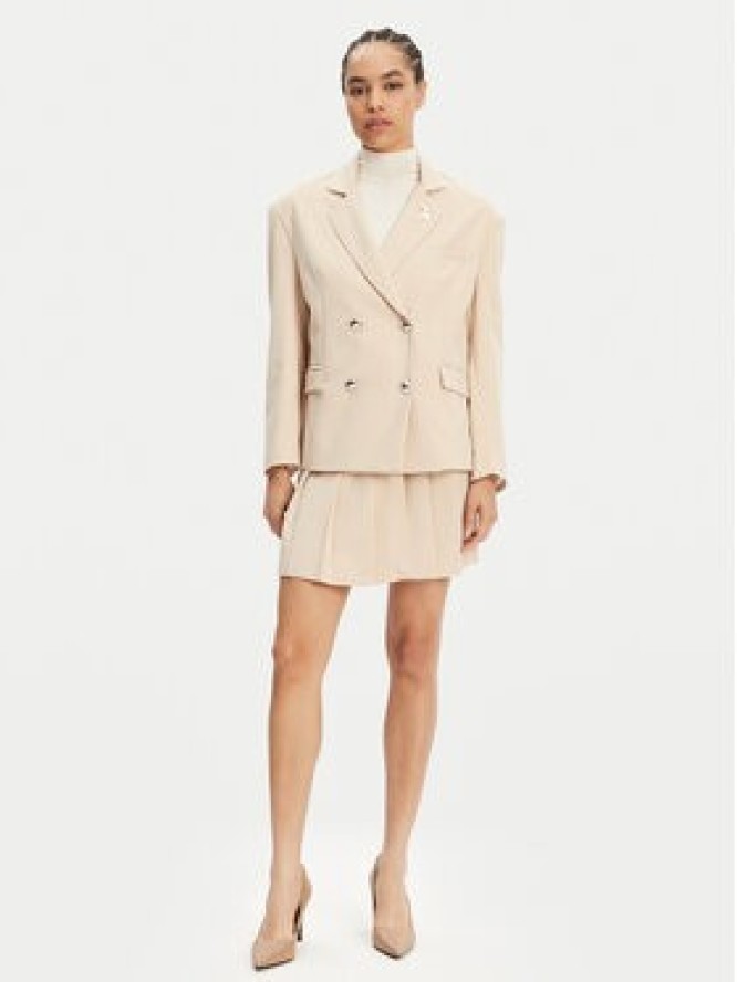 Maryley Spódnica plisowana 25EB711/21ME Beżowy Regular Fit