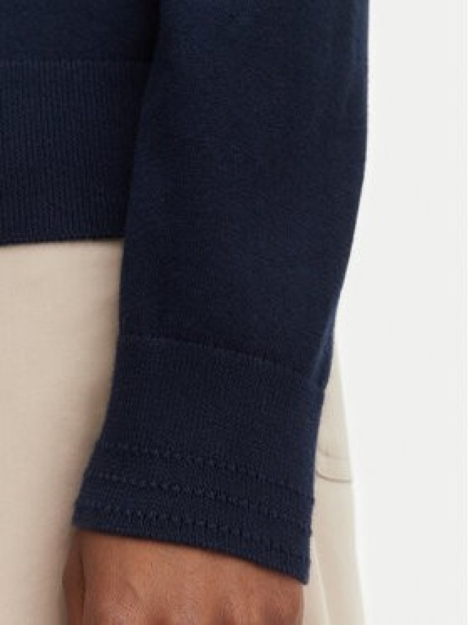 Tommy Hilfiger Sweter Cable Fine WW0WW44984 Granatowy Regular Fit